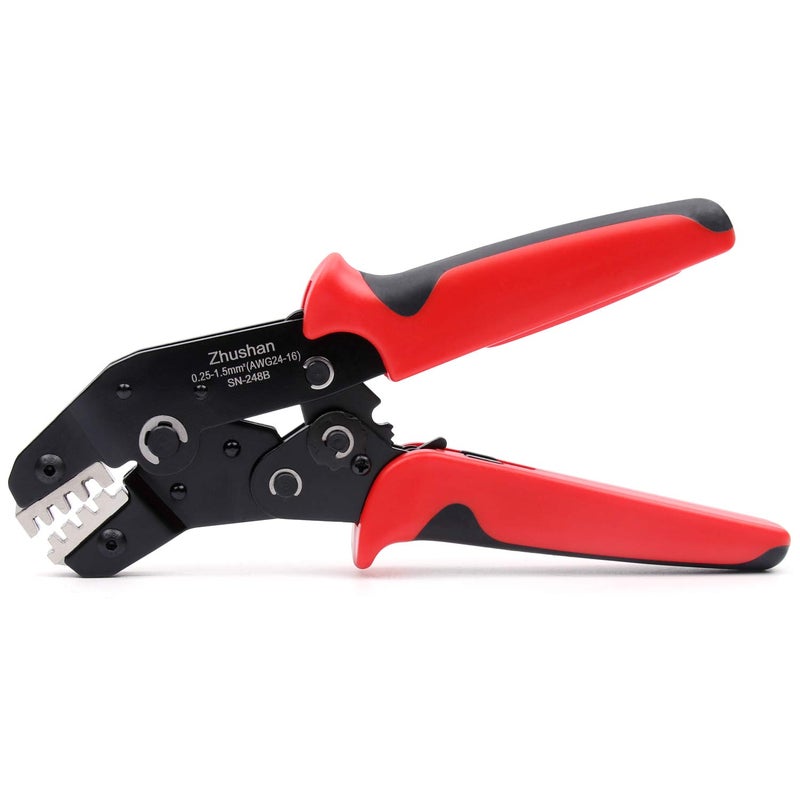 Zhushan Wire Crimping Tool for Dupont, Molex, JST Terminals AWG24-16 (0.25-1.5mmÂ²) - Professional Wire Crimper and Molex Crimper - Image 1